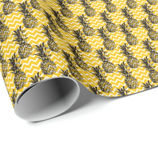 Ananas Zigzags Geschenkpapier (Rolleneckpunkt)