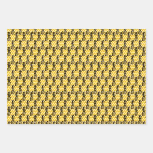 Ananas Zigzags Geschenkpapier Set (Vorderseite 3)