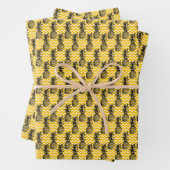 Ananas Zigzags Geschenkpapier Set (Beispiel)