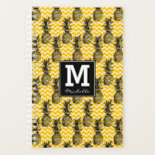 Ananas Zigzags | Monogramm Planer (Vorderseite)