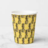 Ananas Zigzags Pappbecher (Rückseite)