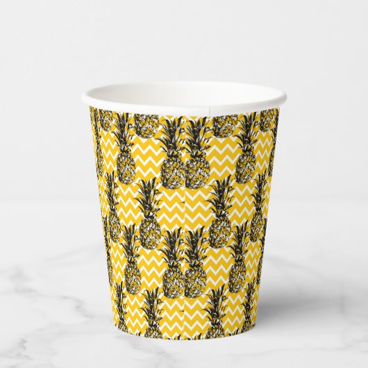 Ananas Zigzags Pappbecher (Rechts)