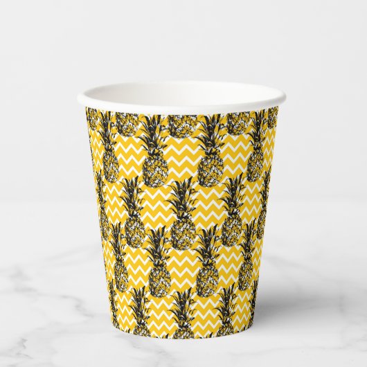 Ananas Zigzags Pappbecher (Vorderseite)