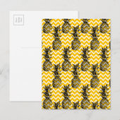 Ananas Zigzags Postkarte (Vorne/Hinten)