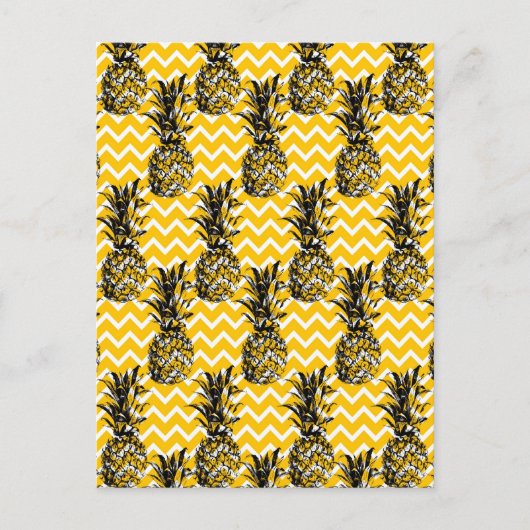 Ananas Zigzags Postkarte (Vorderseite)