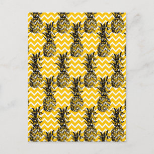 Ananas Zigzags Postkarte