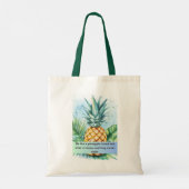 Ananas-Zitat-Tasche - frisch und inspirierend Tragetasche (Rückseite)