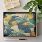 Ananas Zitronen gelb Seidenpapier (Geschenk)