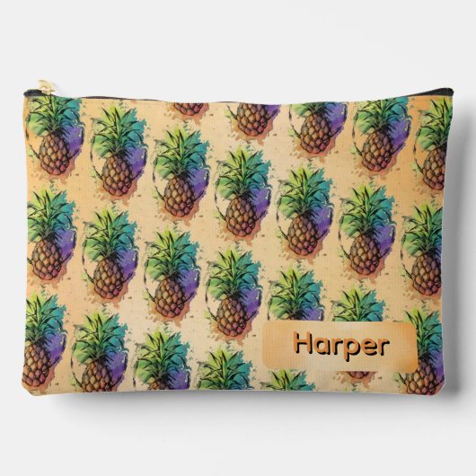 Ananas Zubehörtasche (Vorderseite)