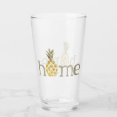 Ananas-Zuhause-Aquarellglas Glas (Vorderseite)