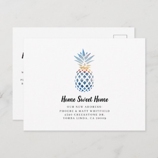 Ananas Zuhause Sweet Zuhause Moving Ankündigung (Vorne/Hinten)