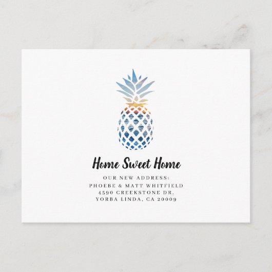 Ananas Zuhause Sweet Zuhause Moving Ankündigung (Vorderseite)