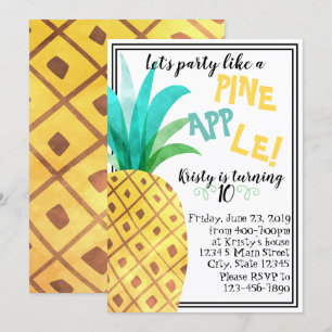 Ananas zum Geburtstag Einladung