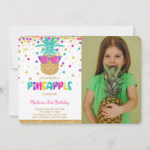 Ananas zum Geburtstag Foto Einladung (Vorderseite)