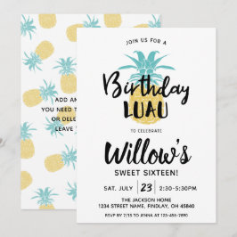 Ananas zum Geburtstag Luau Party, jedes Alter Einladung