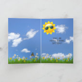 Ananas zum Geburtstag mit Sonnenbrille Karte (Innenseite)