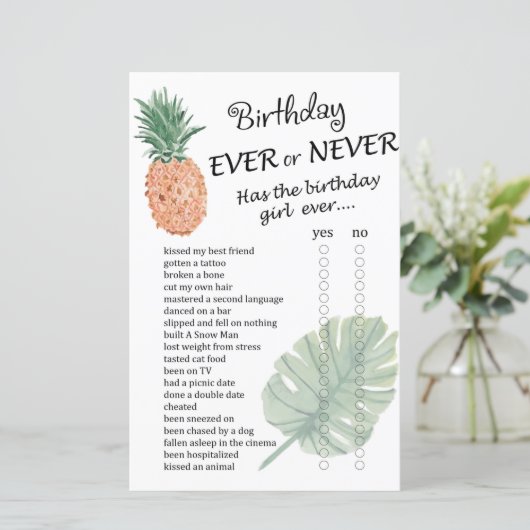 Ananas zum Geburtstag oder nie (Stehend Vorderseite)