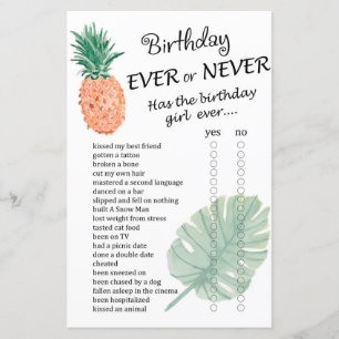 Ananas zum Geburtstag oder nie