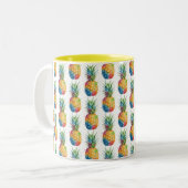 Ananas Zweifarbige Tasse (Vorderseite Links)