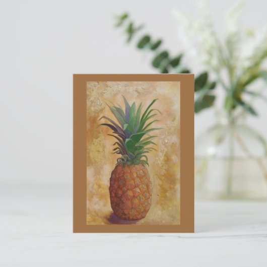 Ananasdesign Postkarte (Stehend Vorderseite)