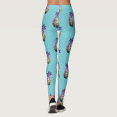 Ananaseilblau Leggings (Rückseite)