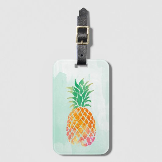 Ananaskunst Gepäckanhänger (Vorderseite Vertikal)