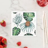 Ananasmalerei mit tropischer Wasserfarbe auf Weiß Serviette (Beispiel)