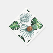 Ananasmalerei mit tropischer Wasserfarbe auf Weiß Serviette (Ecke)