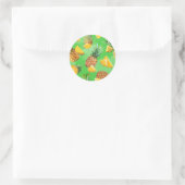 Ananasmuster 6 runder aufkleber (Tasche)