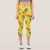 Ananasmuster 7 capri leggings (Vorderseite)