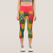 Ananasmuster  capri leggings (Vorderseite)