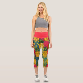 Ananasmuster  capri leggings