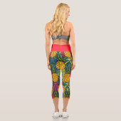 Ananasmuster  capri leggings (Rückseite)