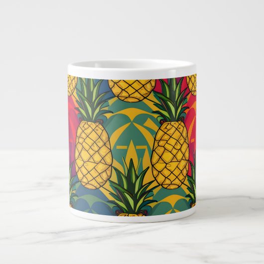 Ananasmuster Jumbo-Tasse (Vorderseite)