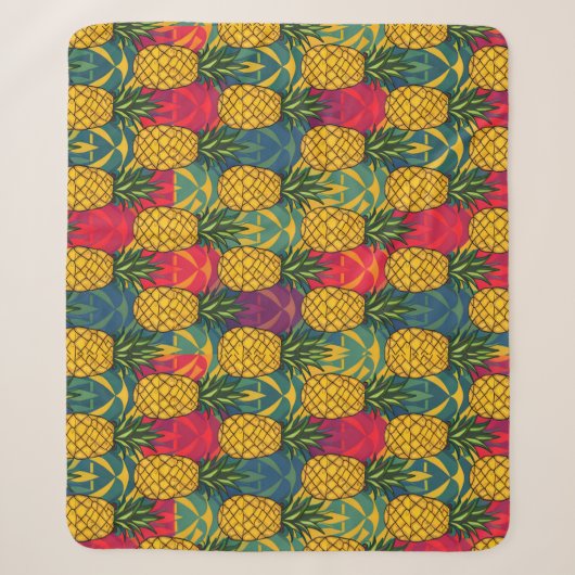 Ananasmuster sherpadecke (Vorderseite)