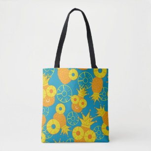 Ananasringe: Doodle Cartoon Vintage. Tasche