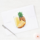 Ananassaft Runder Aufkleber (Umschlag)