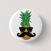 Ananasschnurrbart Button (Vorderseite)