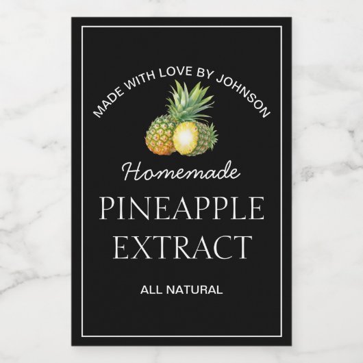 Ananassextraktionssiegel Weinetikett (Einzelnes Label)