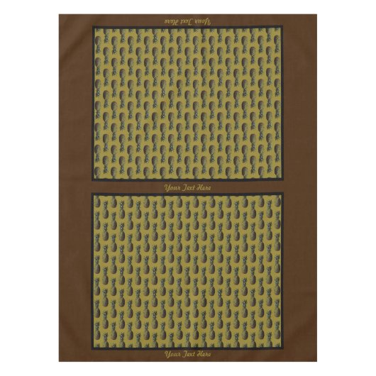 Ananasstablette - Fakultative Personalisierung Tischdecke (Vorderseite)