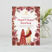 Anand Karaj Einladungen Digital Sikh Wedding Karte (Stehend Vorderseite)