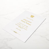 Anand Karaj Ek Onkar Sikh Minimalistisch Wedding Folieneinladung (Gedreht)