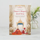 Anand Karaj invitations Digital Sikh Wedding cards Einladung (Stehend Vorderseite)