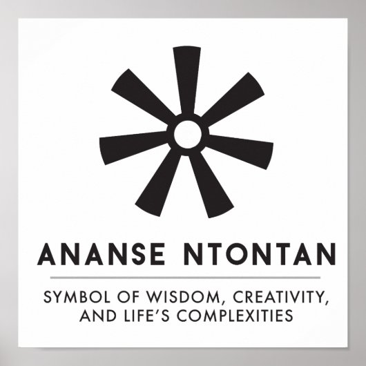 ANANSE NTONTAN | Symbol der Weisheit, Kreativität Poster (Vorne)