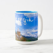 Ananuri Castle Georgia Zweifarbige Tasse (VorderseiteRechts)
