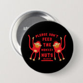 Anaphylaxie Nut Allergien Button (Vorne & Hinten)