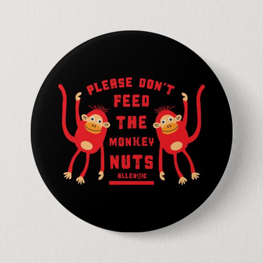 Anaphylaxie Nut Allergien Button (Vorderseite)