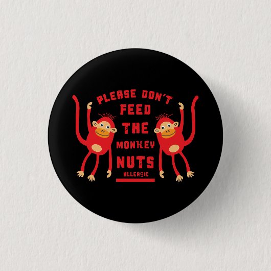 Anaphylaxie Nut Allergien Button (Vorderseite)