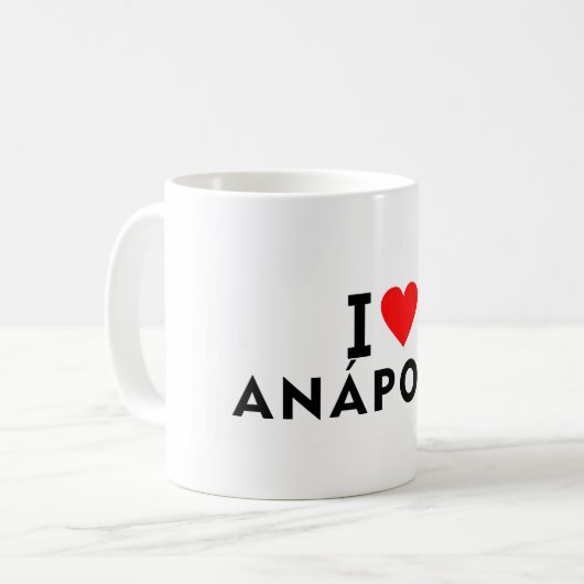 Anapolis Brazil love city heart like travel Kaffeetasse (Vorderseite Links)