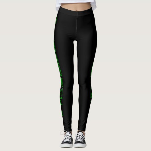 Anarchie 77 (GRÜNE) Leggings (Vorderseite)